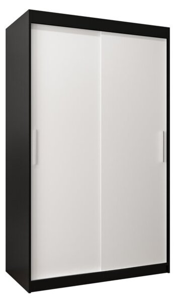 Szafa przesuwna garderoba Tokyo 120 wys. 200 cm czarny + czarny