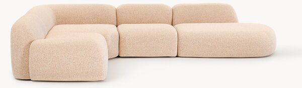 Narożna sofa modułowa XL Bouclé z szezlongiem Wolke