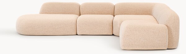 Narożna sofa modułowa XL Bouclé z szezlongiem Wolke