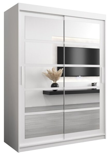 Szafa przesuwna garderoba Roma 2 150 wys. 200 cm biaÅy + biaÅy