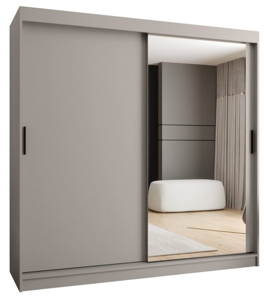 Szafa przesuwna z lustrem garderoba Rubino T2 200 wys. 200 cm kaszmir