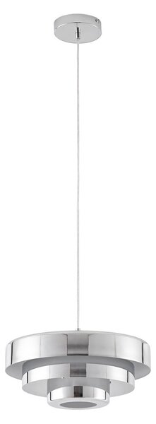 Lampa Wisząca Lindby, Tivra, ściemnialny, chromowy, jadalnia, metal, design