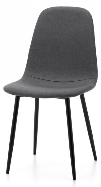 Krzesło tapicerowane do jadalni SK54 szara tkanina, nowoczesne loft