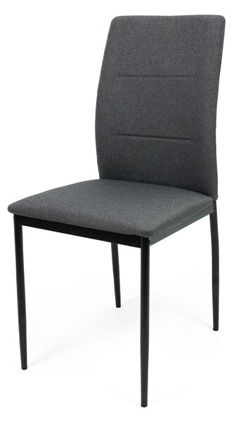 Krzesło tapicerowane do jadalni SK59 ciemnoszara tkanina nowoczesne loft