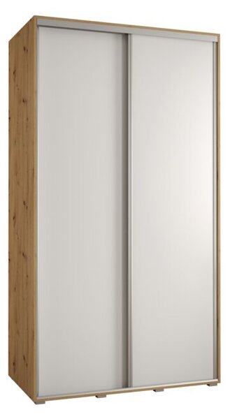 Szafa przesuwna wysoka Davos 1 140, gÅ. 45 cm artisan + biaÅy + srebrny