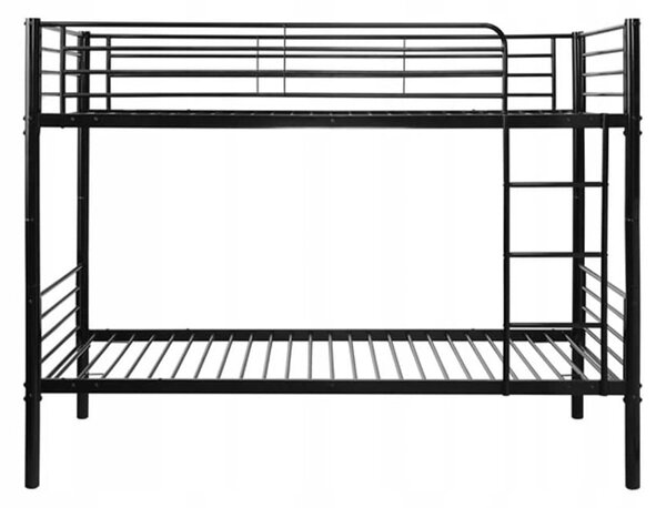 Łóżko piętrowe metalowe 90x200 czarne