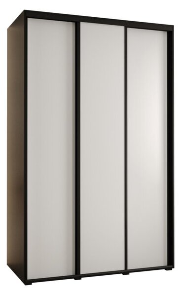 Szafa przesuwna wysoka Davos 1 160, gÅ. 60 cm czarny + biaÅy + czarny