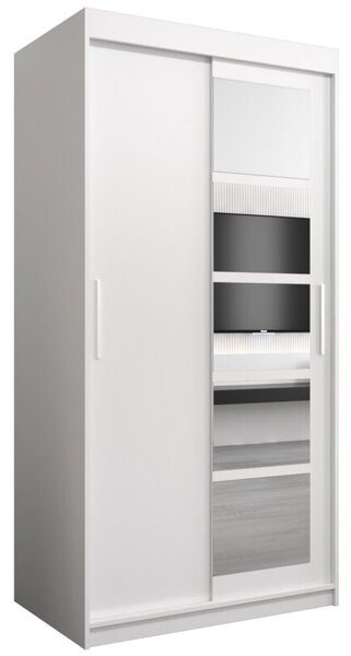 Szafa przesuwna garderoba Roma 1 100 wys. 200 cm biaÅy + biaÅy
