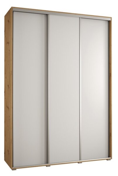 Szafa przesuwna wysoka Davos 1 180, gÅ. 60 cm artisan + biaÅy + srebrny
