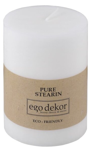 Biała świeczka Eco candles by Ego dekor Friendly, 37 h