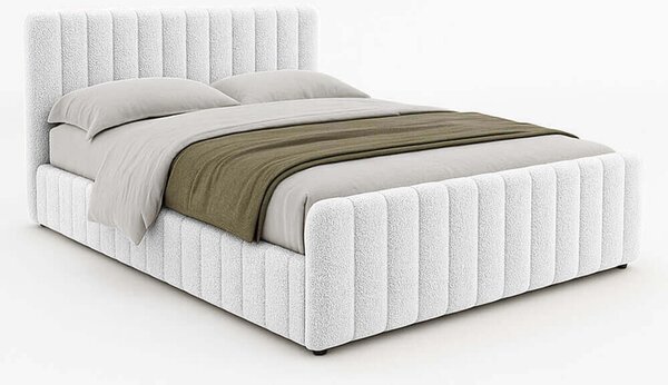 MebleMWM Łóżko tapicerowane z pojemnikiem SFG0167 | 120x200 | Boucle | Biały #2