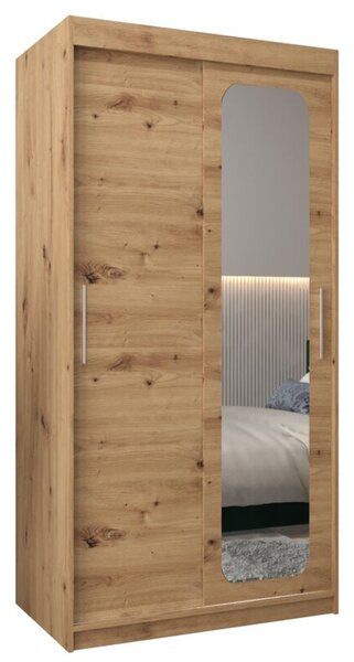Szafa przesuwna garderoba Promo T2 100 wys. 200 cm artisan + artisan