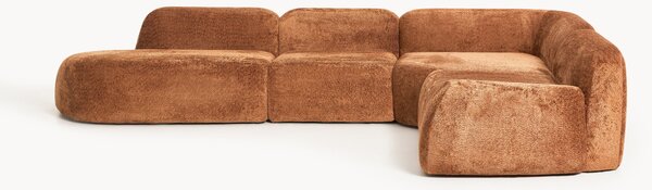 Sofa modułowa XL Teddy-Bouclé z szezlongiem Wolke (4-osobowa)