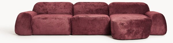 Narożna sofa modułowa Teddy-Bouclé Wolke (4-osobowa)