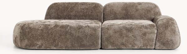 Szezlong modułowy Teddy-Bouclé Wolke (3-osobowy)