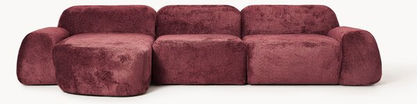 Narożna sofa modułowa Teddy-Bouclé Wolke (4-osobowa)