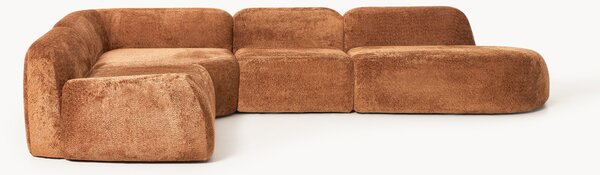 Sofa modułowa XL Teddy-Bouclé z szezlongiem Wolke (4-osobowa)