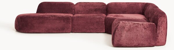 Sofa modułowa XL Teddy-Bouclé z szezlongiem Wolke (4-osobowa)