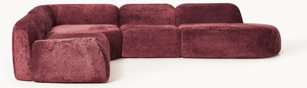 Sofa modułowa XL Teddy-Bouclé z szezlongiem Wolke (4-osobowa)