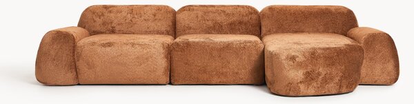 Narożna sofa modułowa Teddy-Bouclé Wolke (4-osobowa)