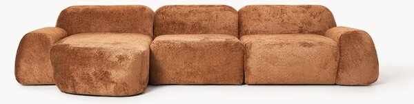 Narożna sofa modułowa Teddy-Bouclé Wolke (4-osobowa)
