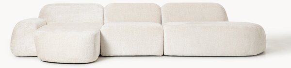 Narożna sofa modułowa Teddy-Bouclé z szezlongiem Wolke (4-osobowa)