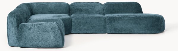 Sofa modułowa XL Teddy-Bouclé z szezlongiem Wolke (4-osobowa)