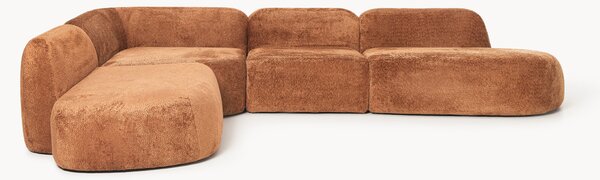 Narożna sofa modułowa XL Teddy-Bouclé Wolke (4-osobowa)