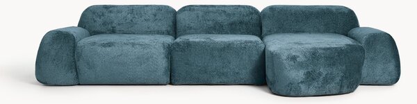 Narożna sofa modułowa Teddy-Bouclé Wolke (4-osobowa)