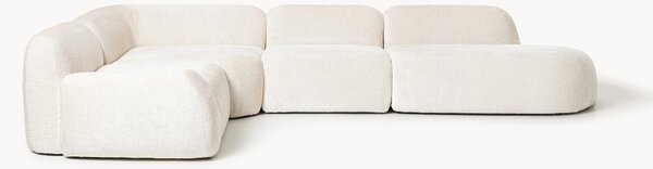 Sofa modułowa XL Teddy-Bouclé z szezlongiem Wolke (4-osobowa)