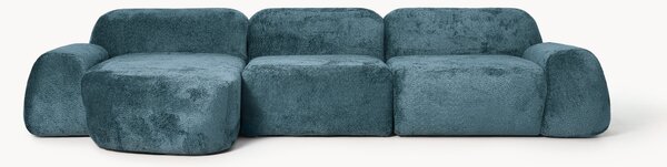 Narożna sofa modułowa Teddy-Bouclé Wolke (4-osobowa)