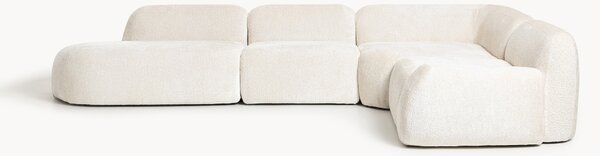 Sofa modułowa XL Teddy-Bouclé z szezlongiem Wolke (4-osobowa)
