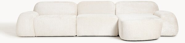 Narożna sofa modułowa Teddy-Bouclé Wolke (4-osobowa)