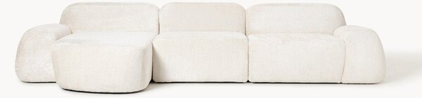 Narożna sofa modułowa Teddy-Bouclé Wolke (4-osobowa)