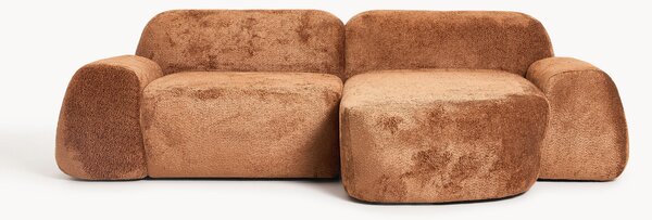 Narożna sofa modułowa Teddy-Bouclé Wolke (3-osobowa)