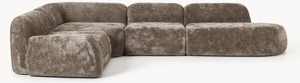 Sofa modułowa XL Teddy-Bouclé z szezlongiem Wolke (4-osobowa)