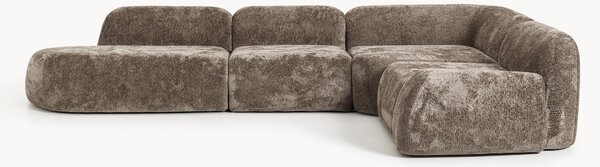 Sofa modułowa XL Teddy-Bouclé z szezlongiem Wolke (4-osobowa)