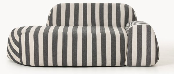 Sofa z szezlongiem w paski Wolke (2-osobowa)