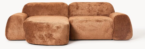 Narożna sofa modułowa Teddy-Bouclé Wolke (3-osobowa)