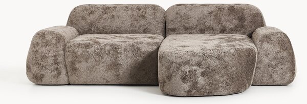 Narożna sofa modułowa Teddy-Bouclé Wolke (3-osobowa)