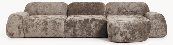 Narożna sofa modułowa Teddy-Bouclé Wolke (4-osobowa)