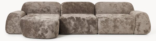 Narożna sofa modułowa Teddy-Bouclé Wolke (4-osobowa)