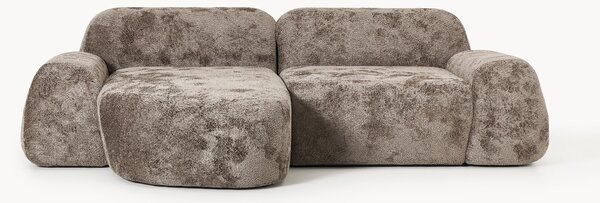 Narożna sofa modułowa Teddy-Bouclé Wolke (3-osobowa)