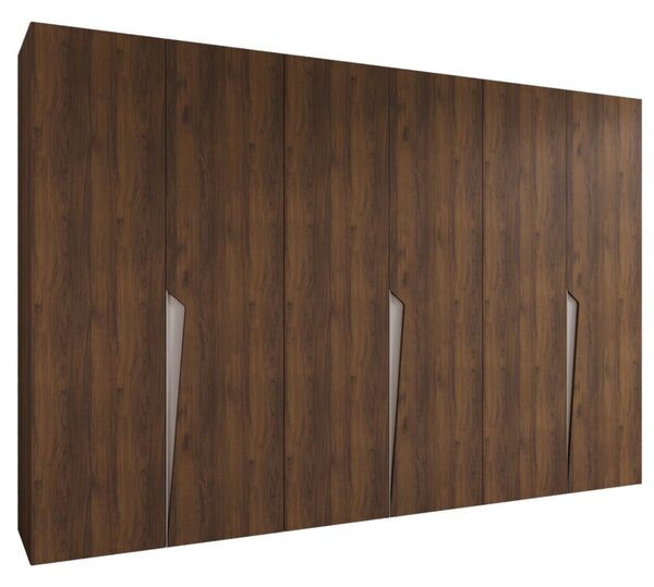 Szafa uchylna otwierana Piano 1 300 (3x100) wys. 202 cm orzech warmia + u. kaszmir