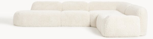 Narożna sofa modułowa XL Teddy z szezlongiem Wolke (4-osobowa)