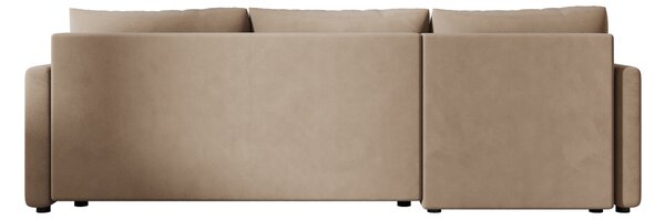 Rozkładana narożna sofa VENORIA 220x143 cm, beżowa, uniwersalna + 2 poduszki GRATIS