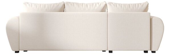 Rozkładana narożna sofa SEVIO 246x145 cm, kremowa, uniwersalna + 2 poduszki GRATIS