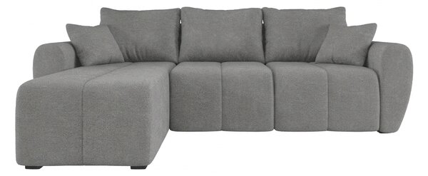 Rozkładana narożna sofa SEVIO 246x145 cm, szara, uniwersalna + 2 poduszki GRATIS