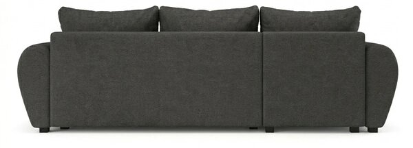 Rozkładana narożna sofa SEVIO 246x145 cm, ciemnoszara, uniwersalna + 2 poduszki GRATIS