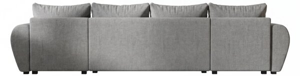 Rozkładana sofa narożna w kształcie U SEVIO 311x145 cm, szara + 2 poduszki GRATIS